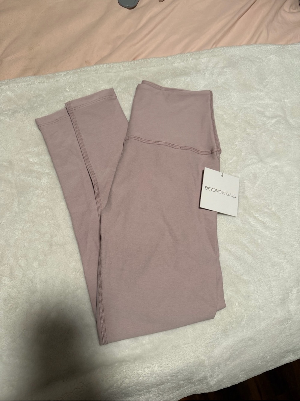 Beyond Yoga Girls' Mauve High-Waist Leggings